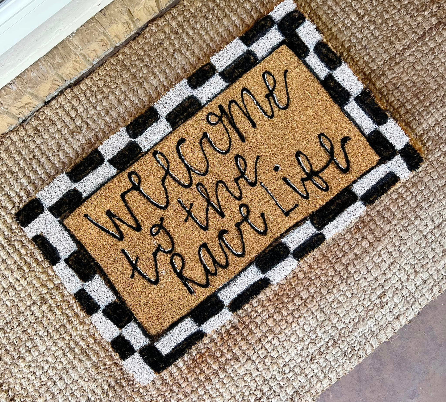 Checkered Racing Doormat
