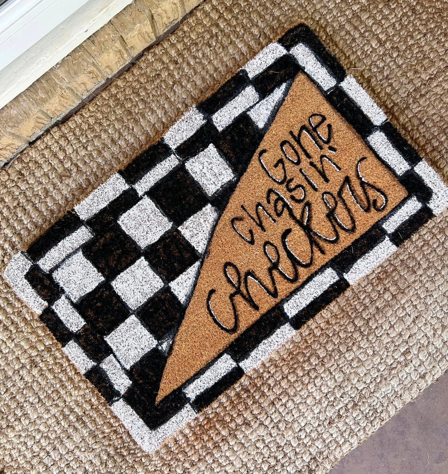 Checkered Racing Doormat