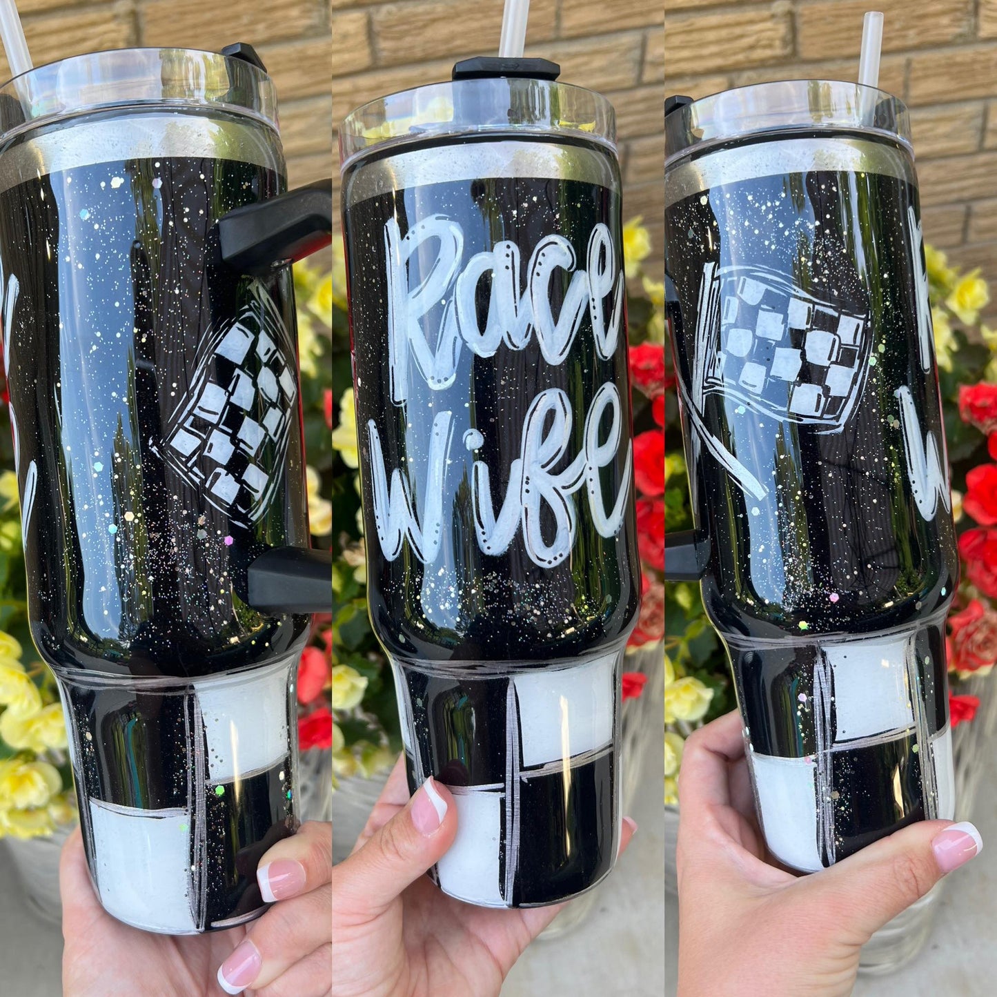 Race Wife/Mama/Life Painted Cup