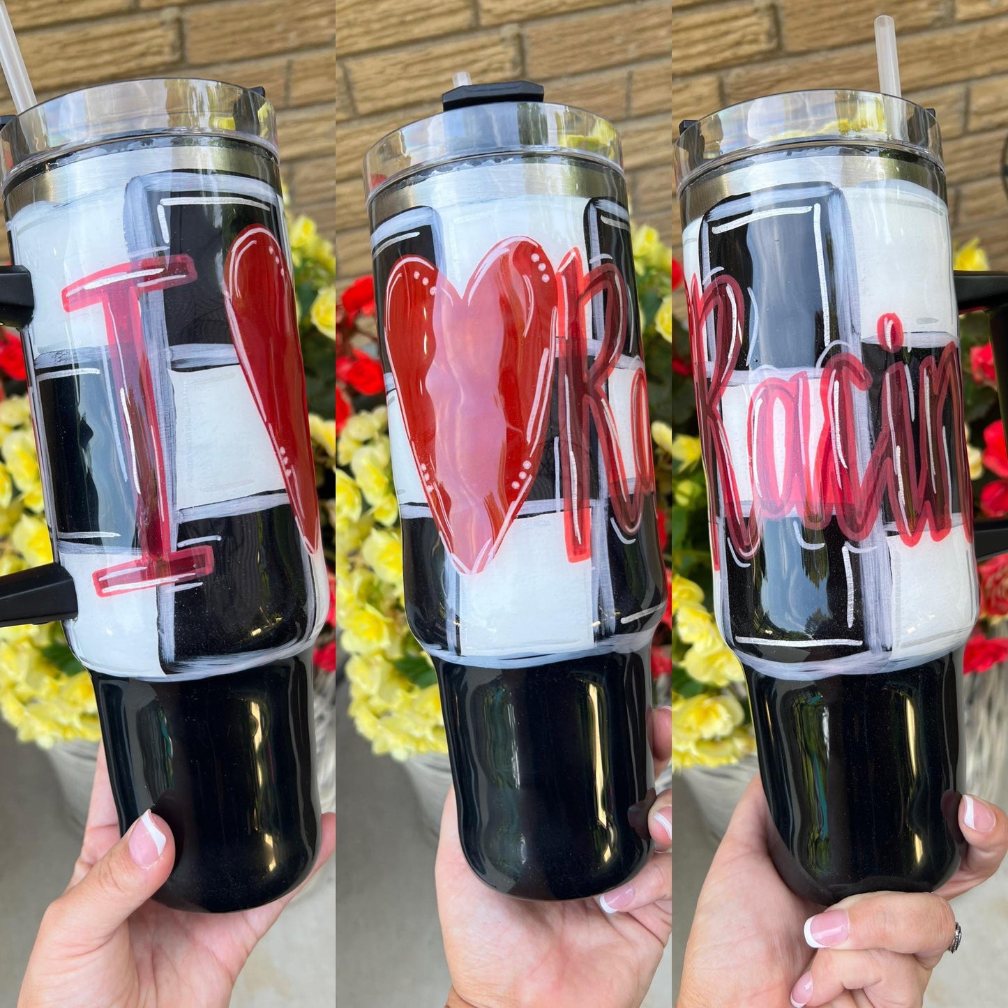 "I Love Racing" Painted Cup