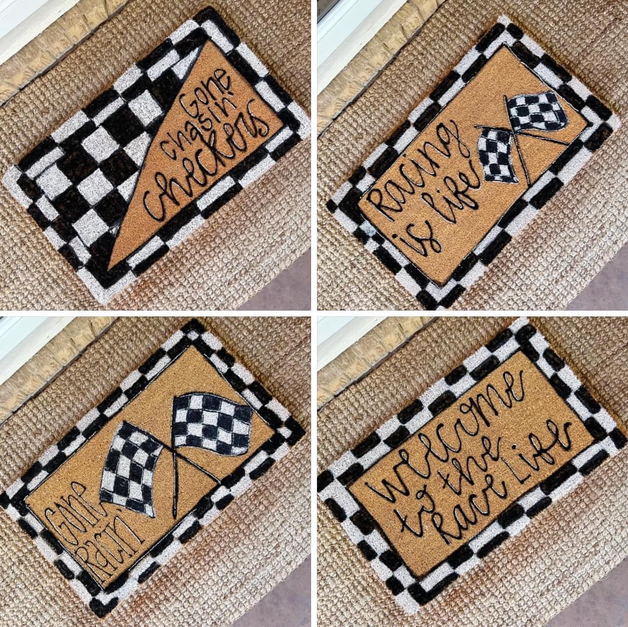 Checkered Racing Doormat