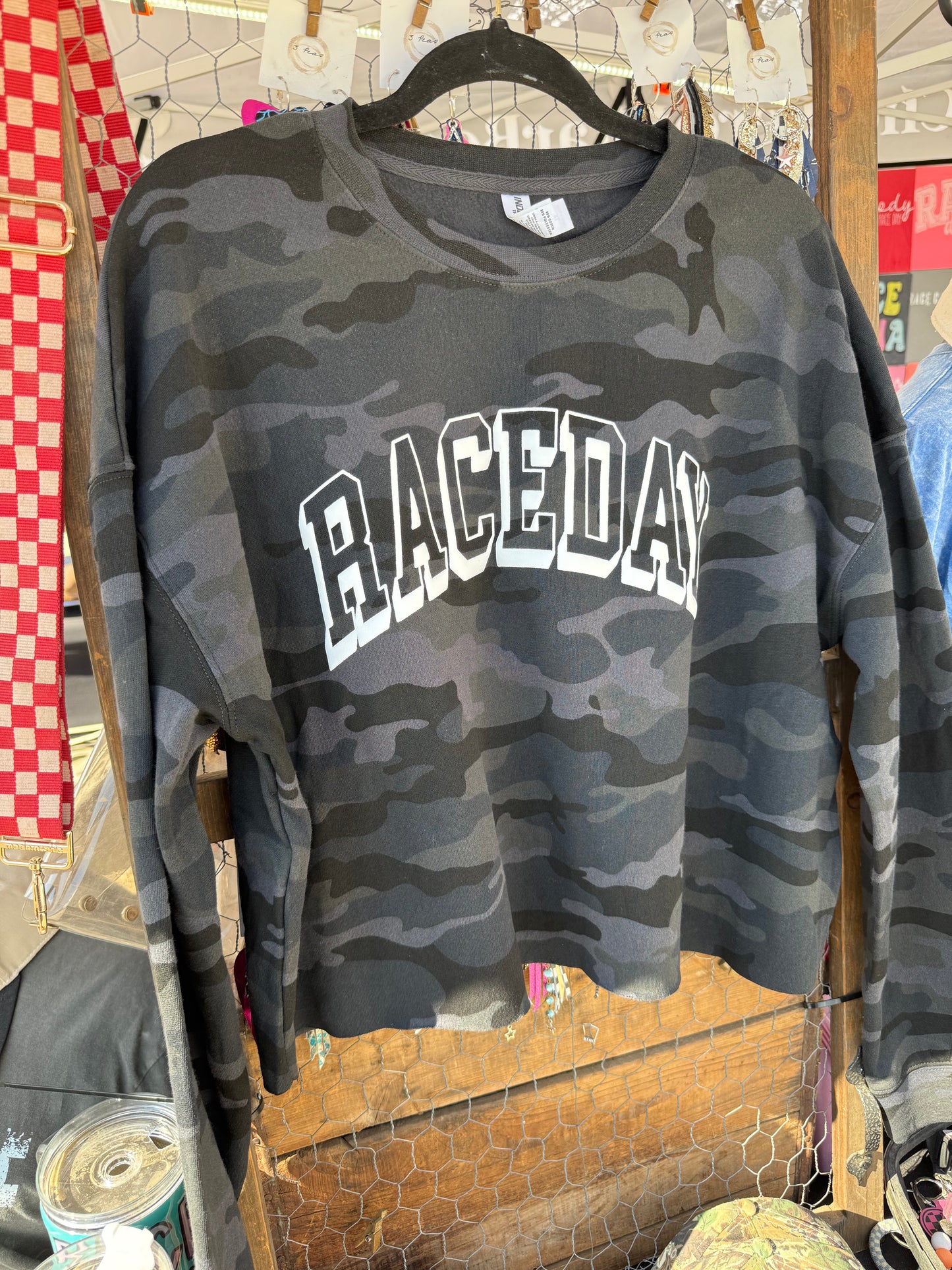 Crop Black Camo Raceday Crew (3D Print)