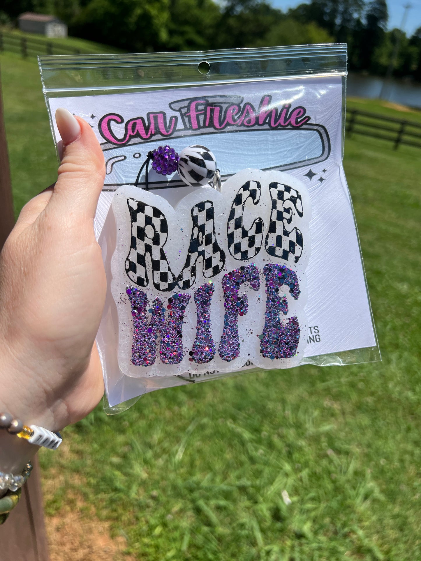 Race Wife Checkered Freshie