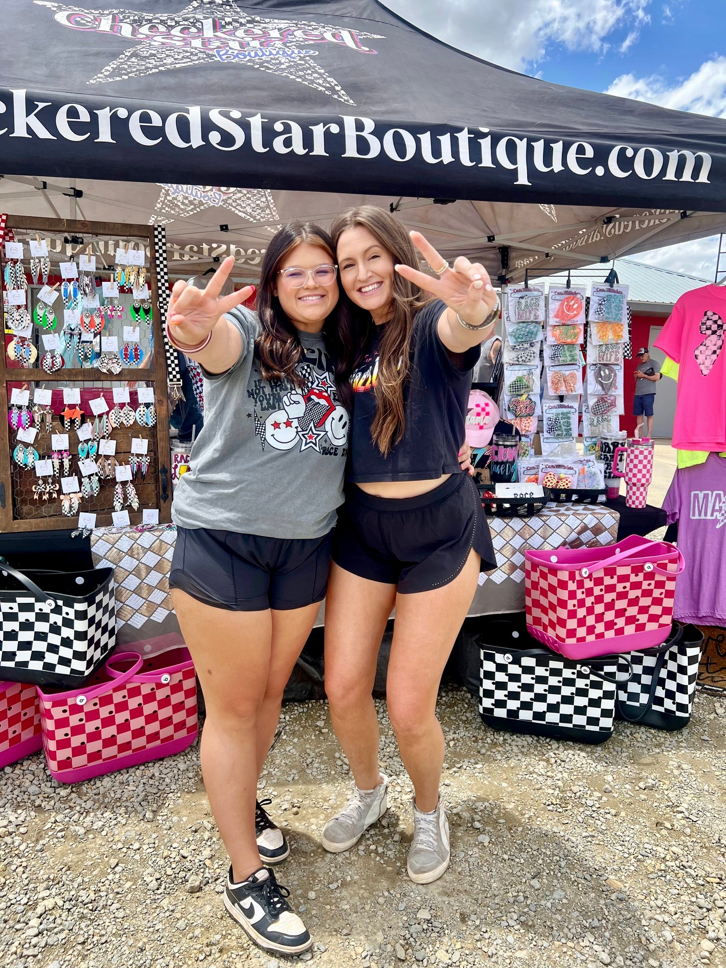 Checkered Rubber Tote *Preorder*