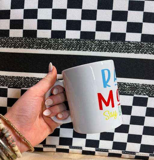 "Race Moms Say Bad Words" Mug