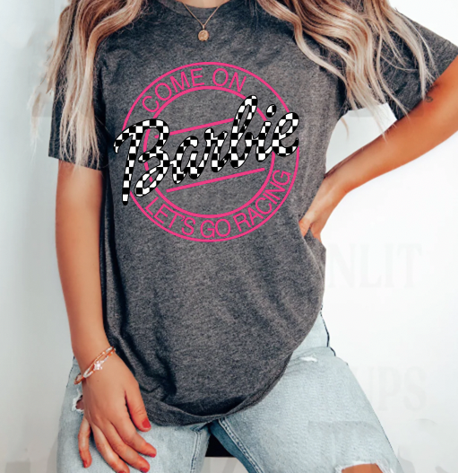 Lets go Racing Barbie T-Shirt