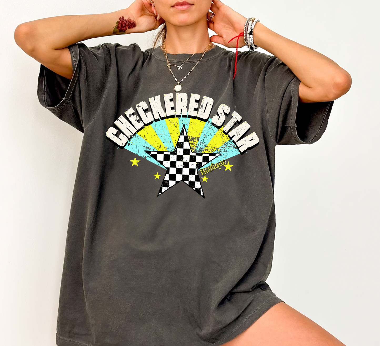 Checkered Star Logo Tee