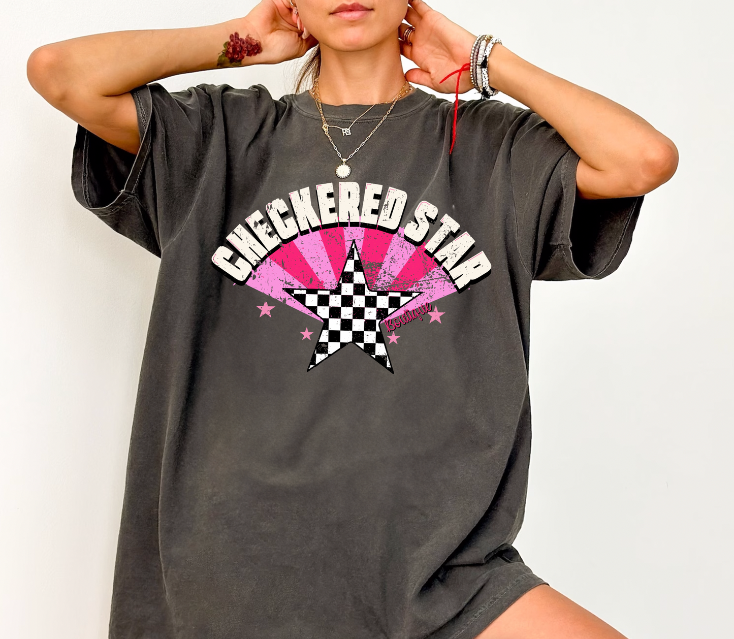 Checkered Star Logo Tee
