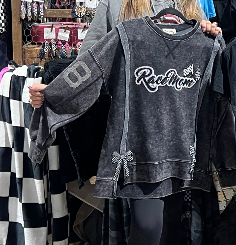 Custom Patched Acid Wash Crewneck