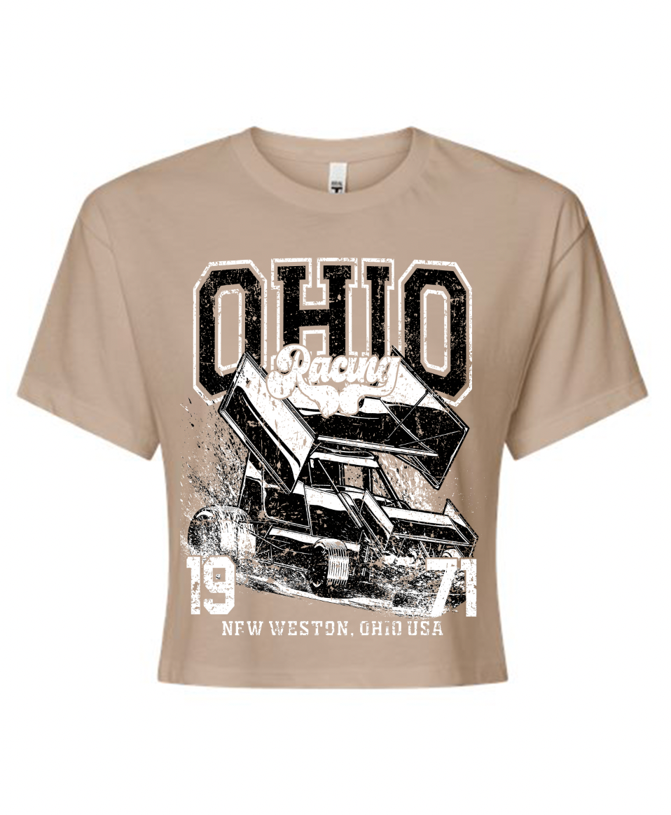 Ohio Sprint Car Crop T-Shirt
