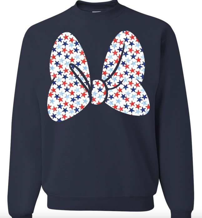 Red White & Blue Minnie Bow Sweatshirt