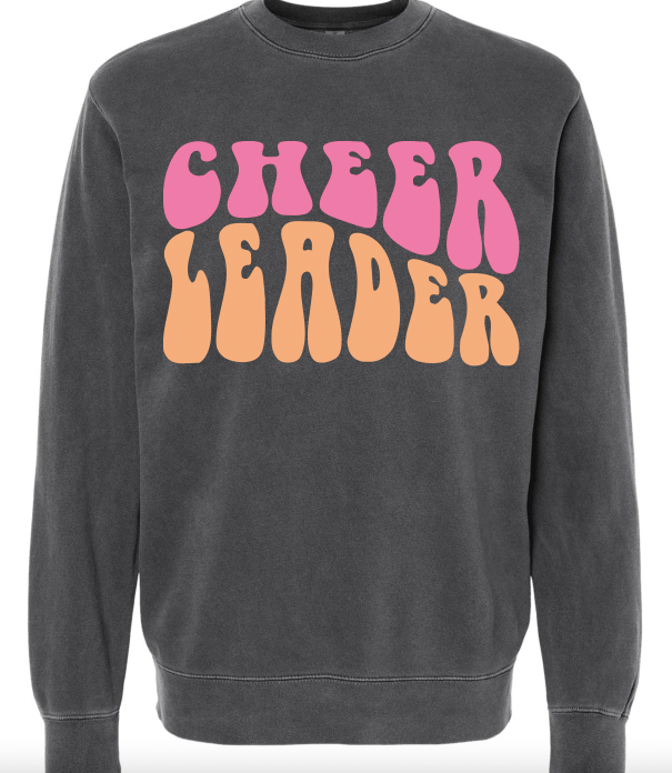 "Cheerleader" Pink and Orange Sweatshirt