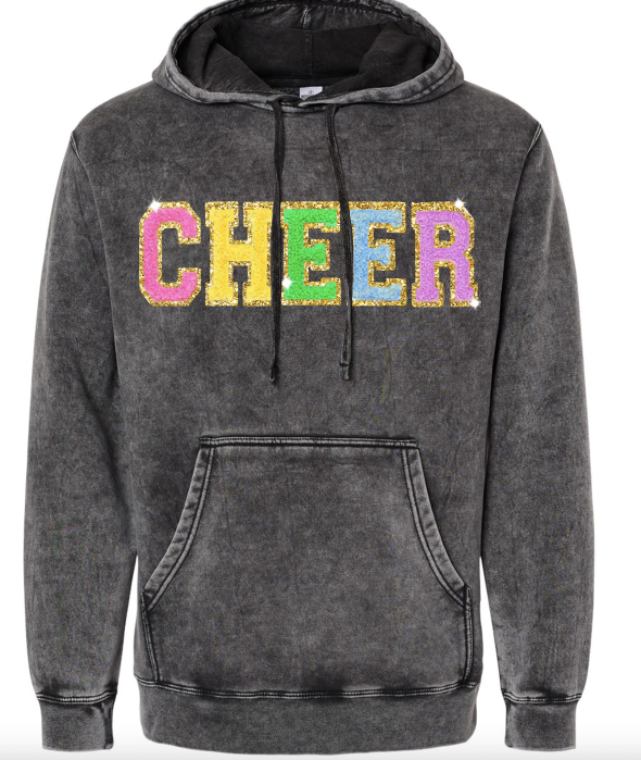 "CHEER" Acid Wash Hoodie