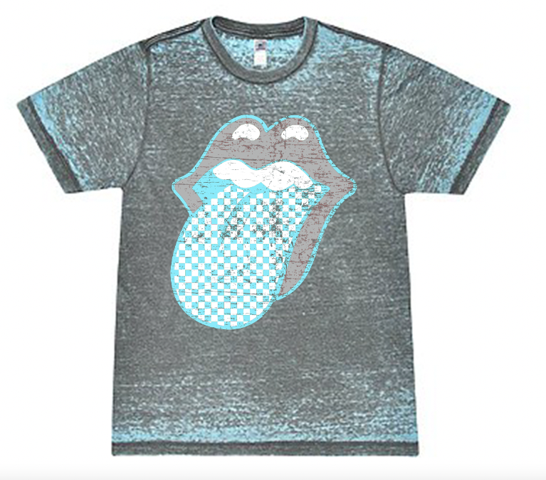 Ice Blue & Grey Race Tongue Tee