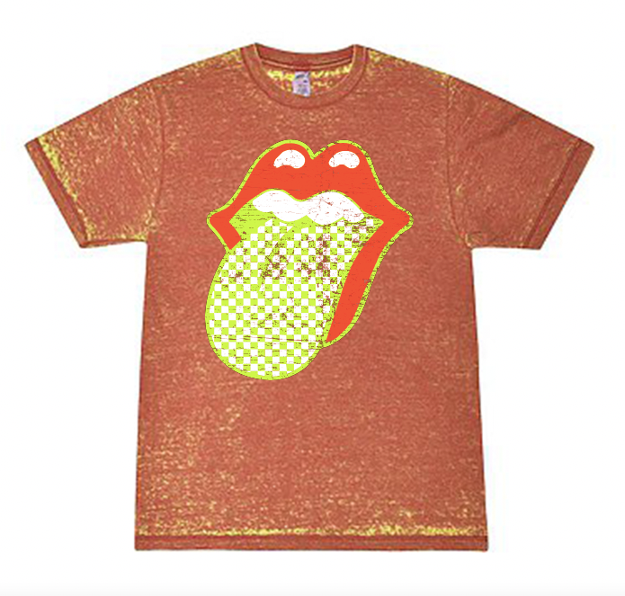Neon orange & Yellow Race Tongue Tee