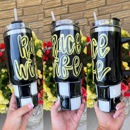 Race Wife/Life/Mama Painted Cup