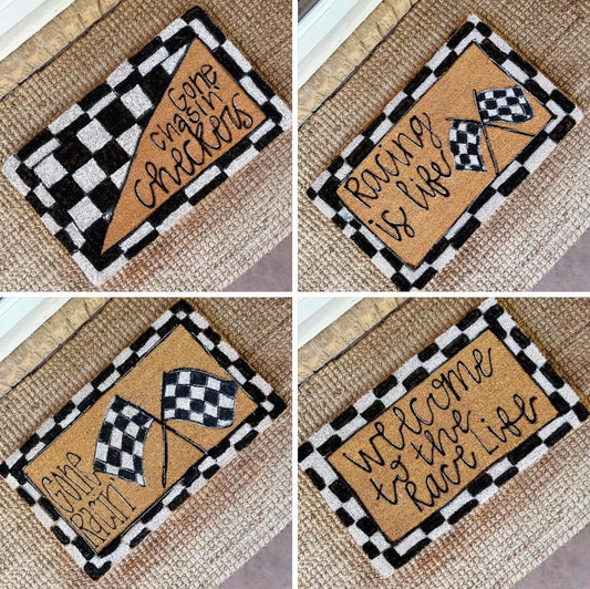 Checkered Racing Doormat *Preorder*
