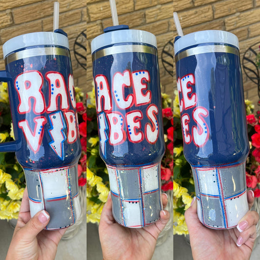 "Race Vibes" Painted Cup