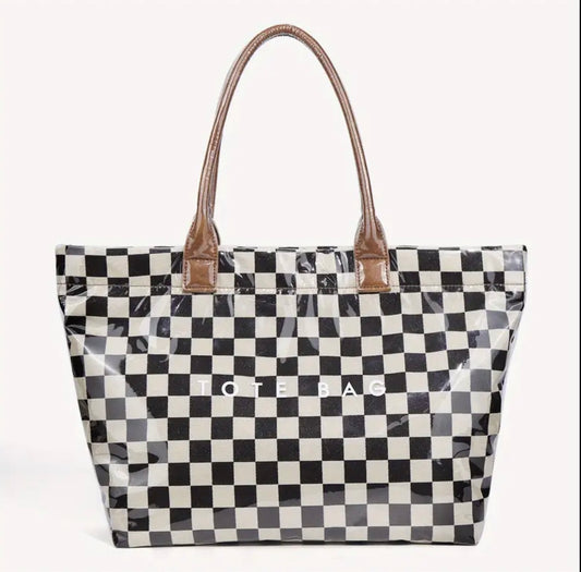 Checkered Tote Bag