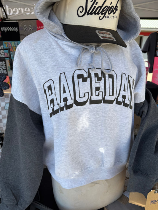 Crop Tri-Color Raceday Hoodie (3D Print)
