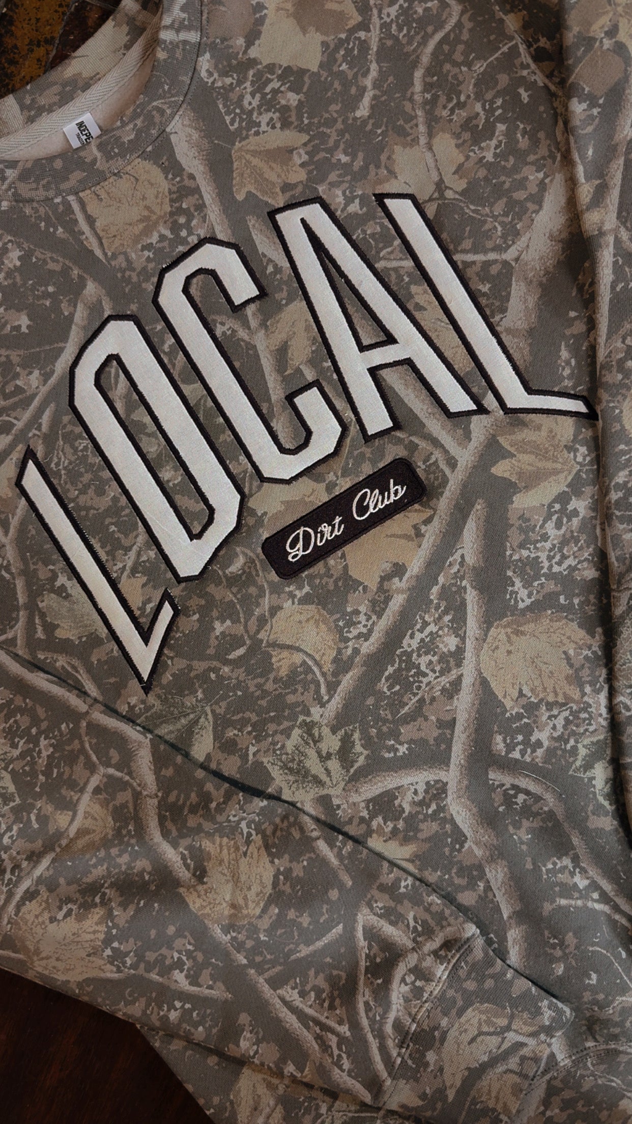 Local Dirt Club Camo Crewneck