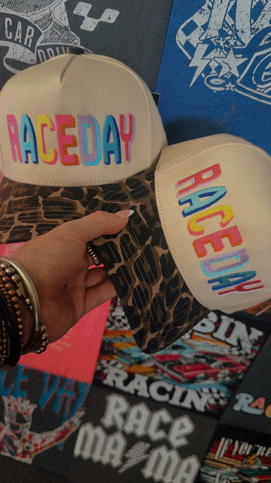 RACE DAY Leopard Trucker Hat