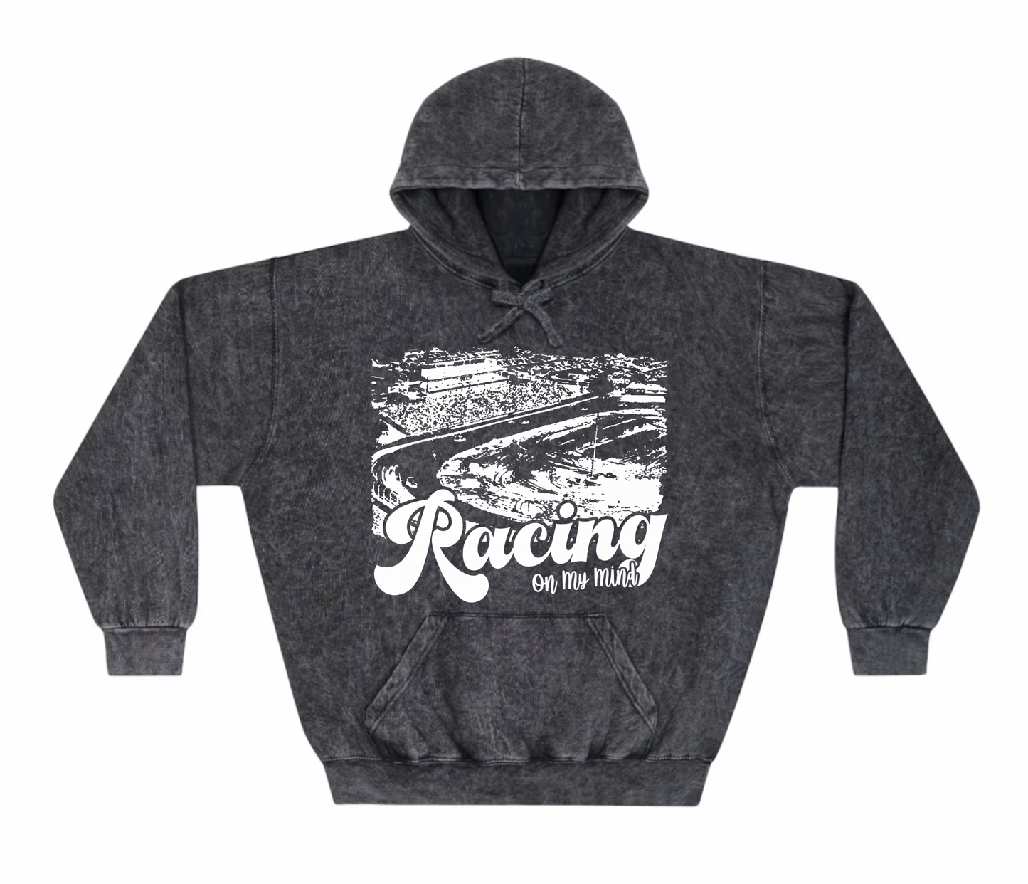 "Racing On My Mind" Mineral Wash Hoodie