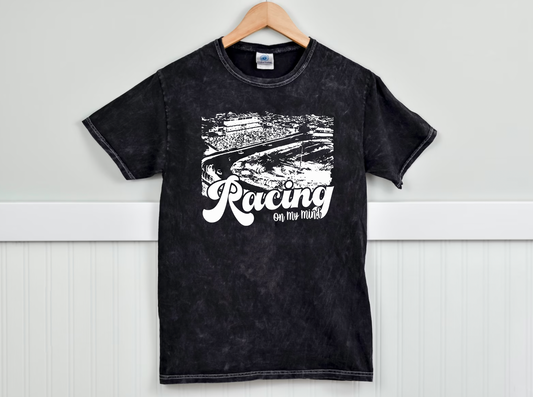 "Racing On My Mind" Mineral Wash T-Shirt