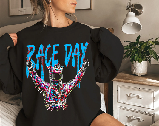 Neon Race Day Black Sweatshirt