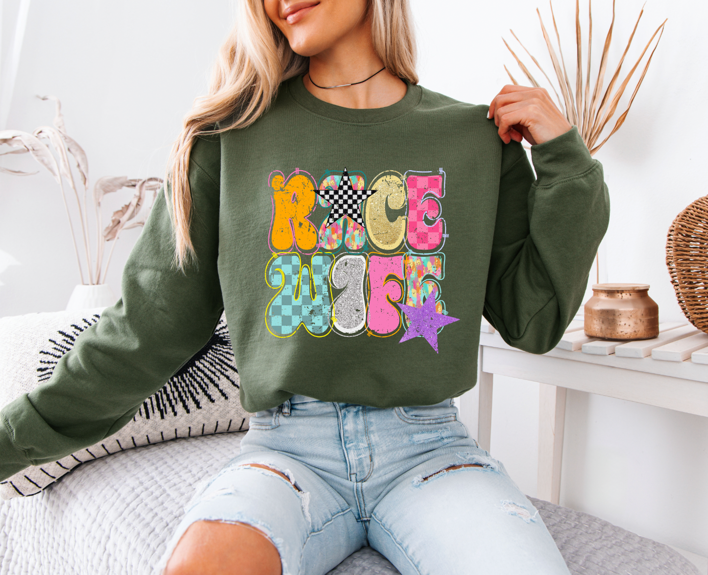 Trendy Race Wife Sweatshirt