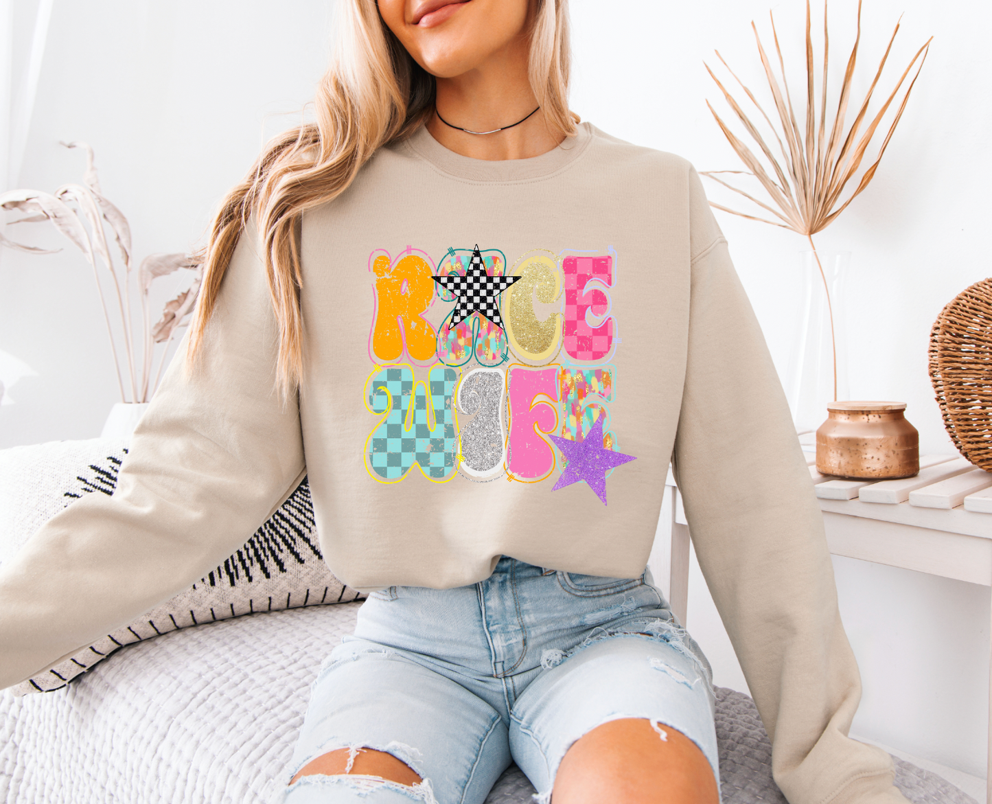 Trendy Race Wife Sweatshirt