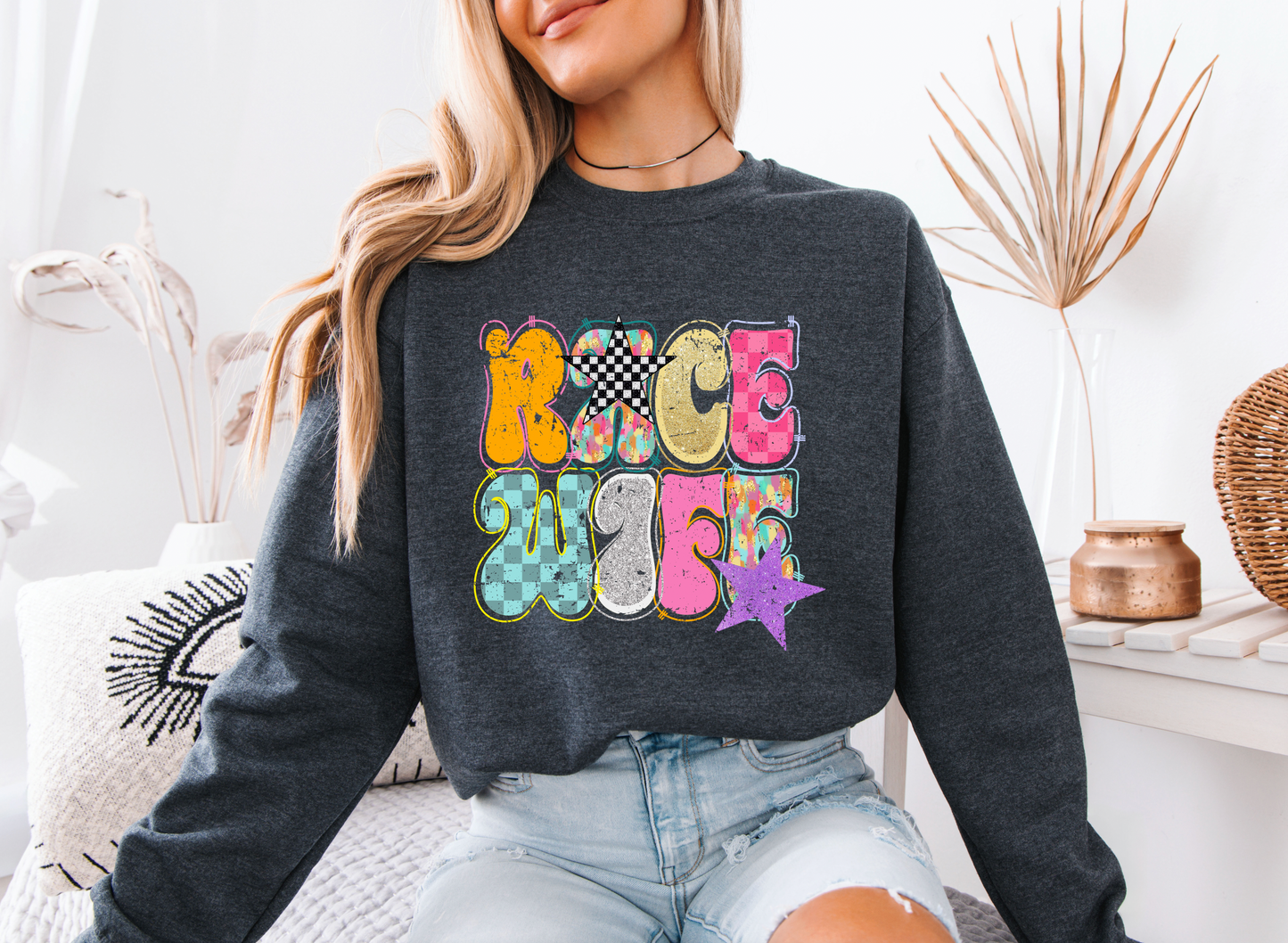 Trendy Race Wife Sweatshirt