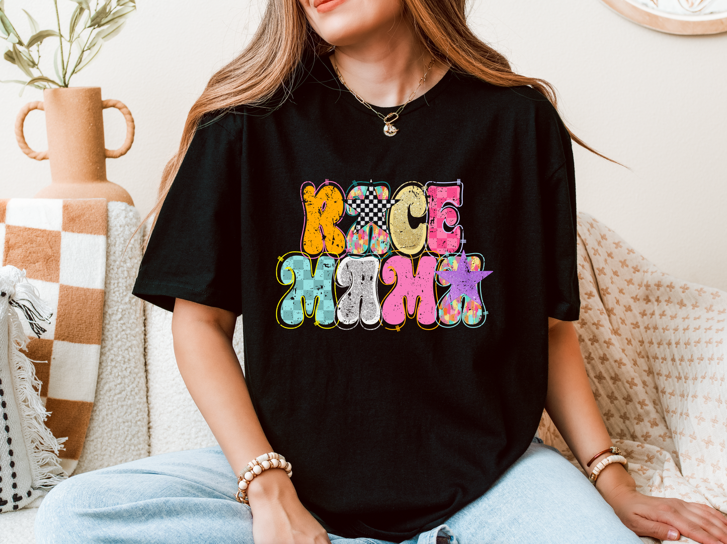 Trendy Race Mama T-Shirt