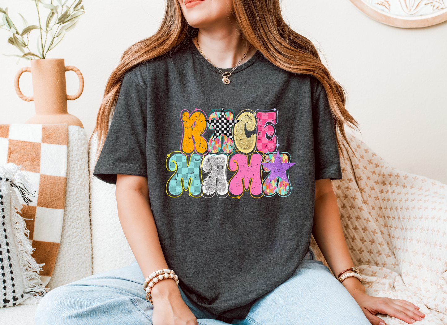 Trendy Race Mama T-Shirt