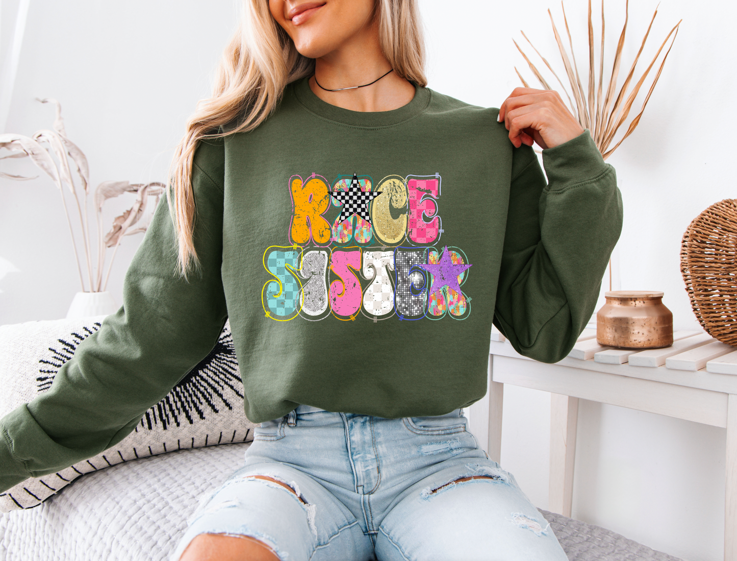 Trendy Race Sister Sweatshirt