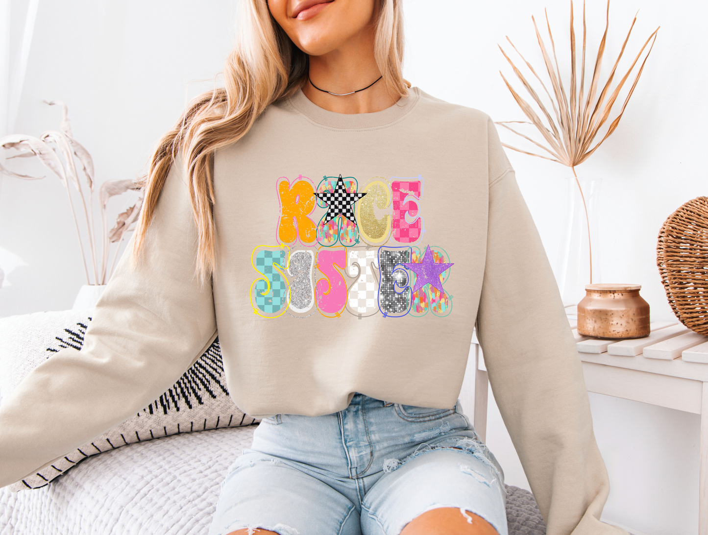 Trendy Race Sister Sweatshirt