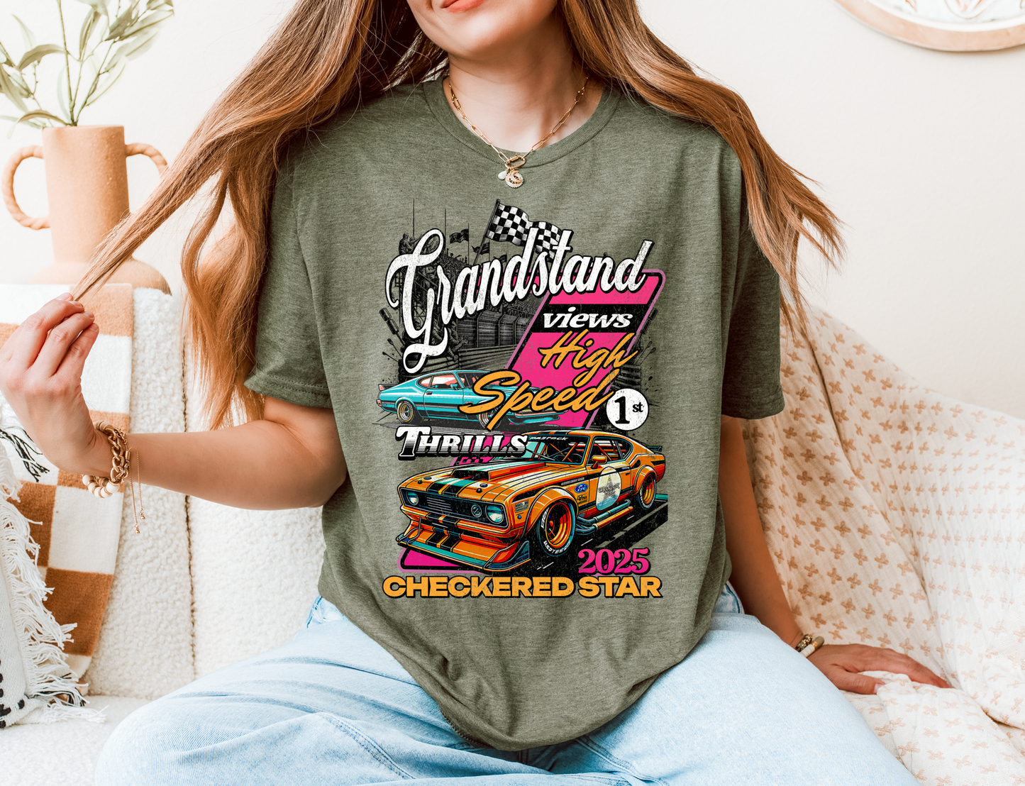 "Grandstand Views High speed Thrills" T-Shirt