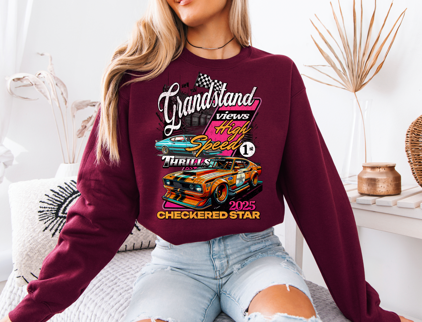 "Grandstand Views High speed Thrills" Sweatshirt