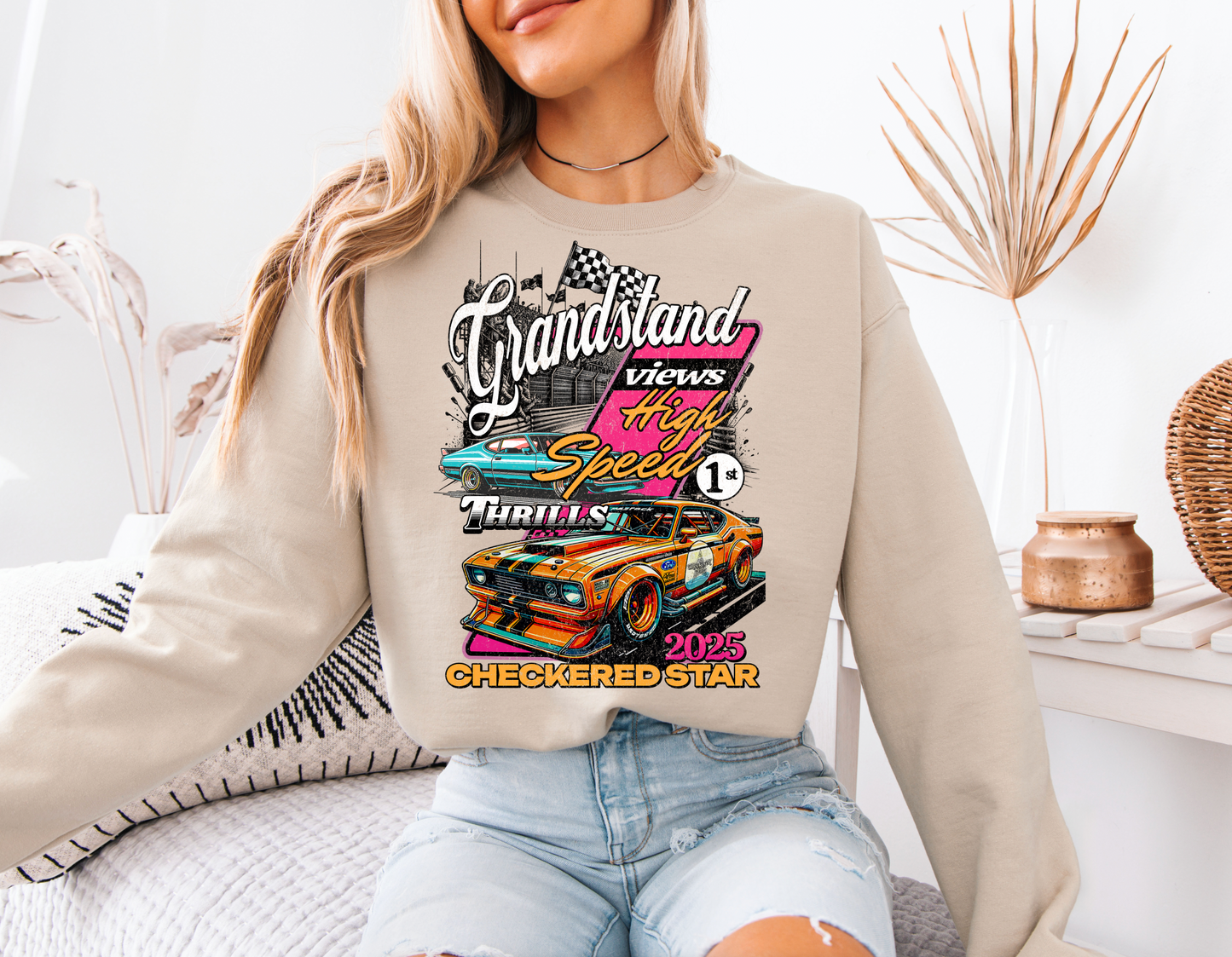 "Grandstand Views High speed Thrills" Sweatshirt