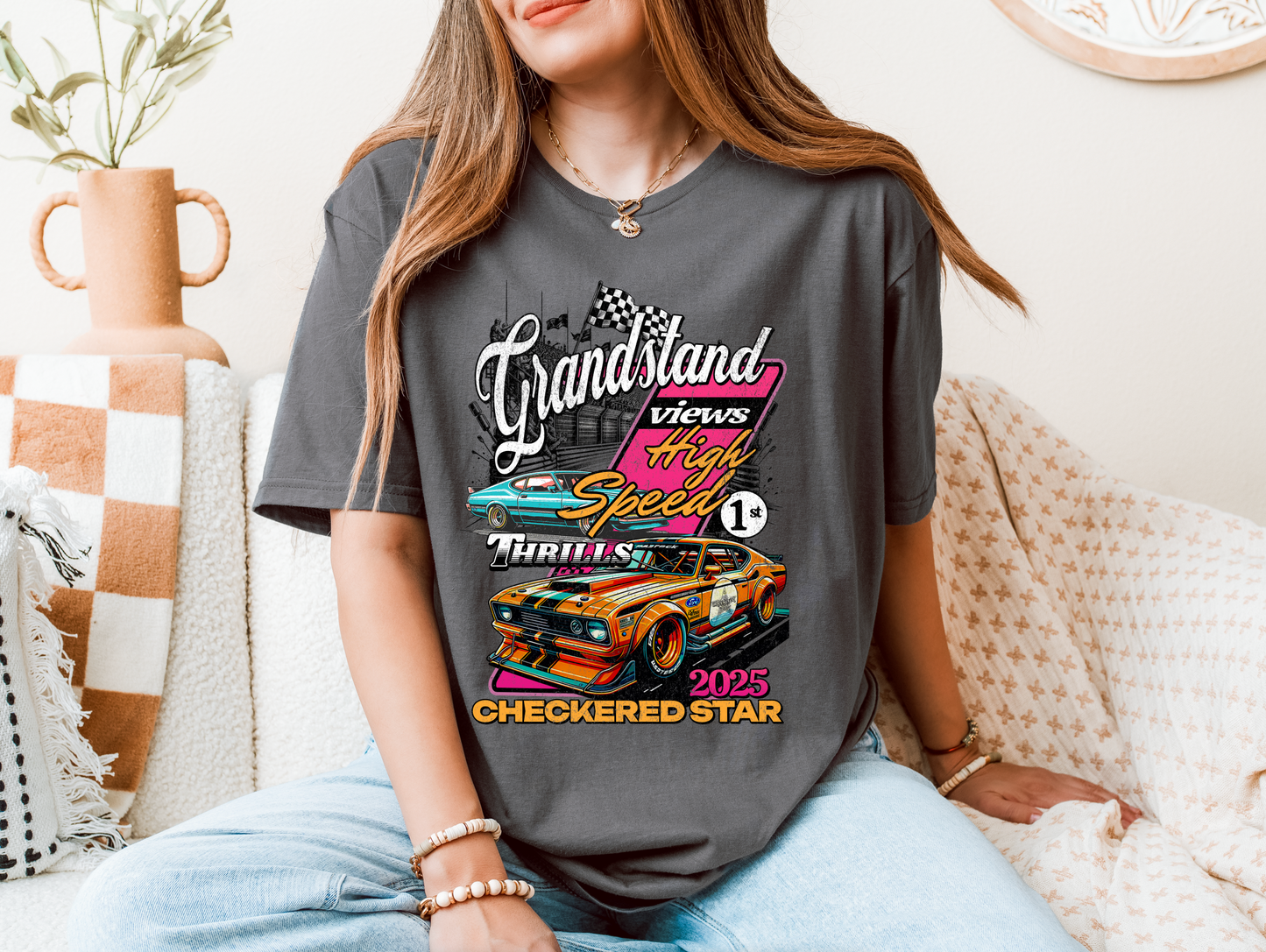 "Grandstand Views High speed Thrills" T-Shirt