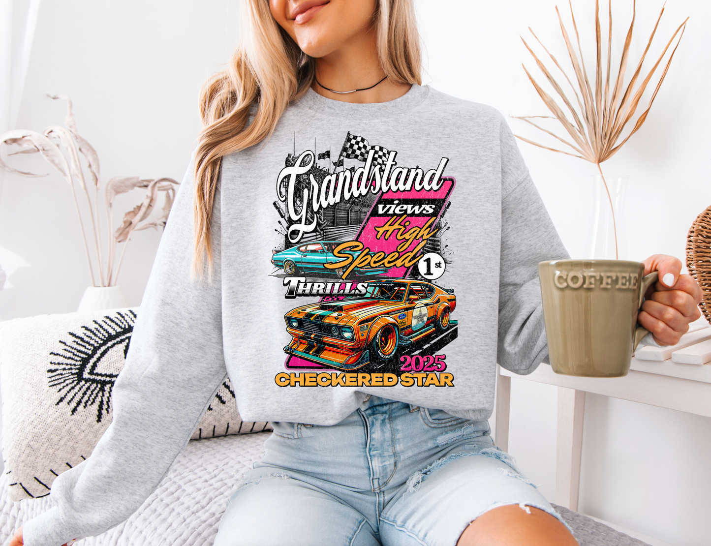 "Grandstand Views High speed Thrills" Sweatshirt