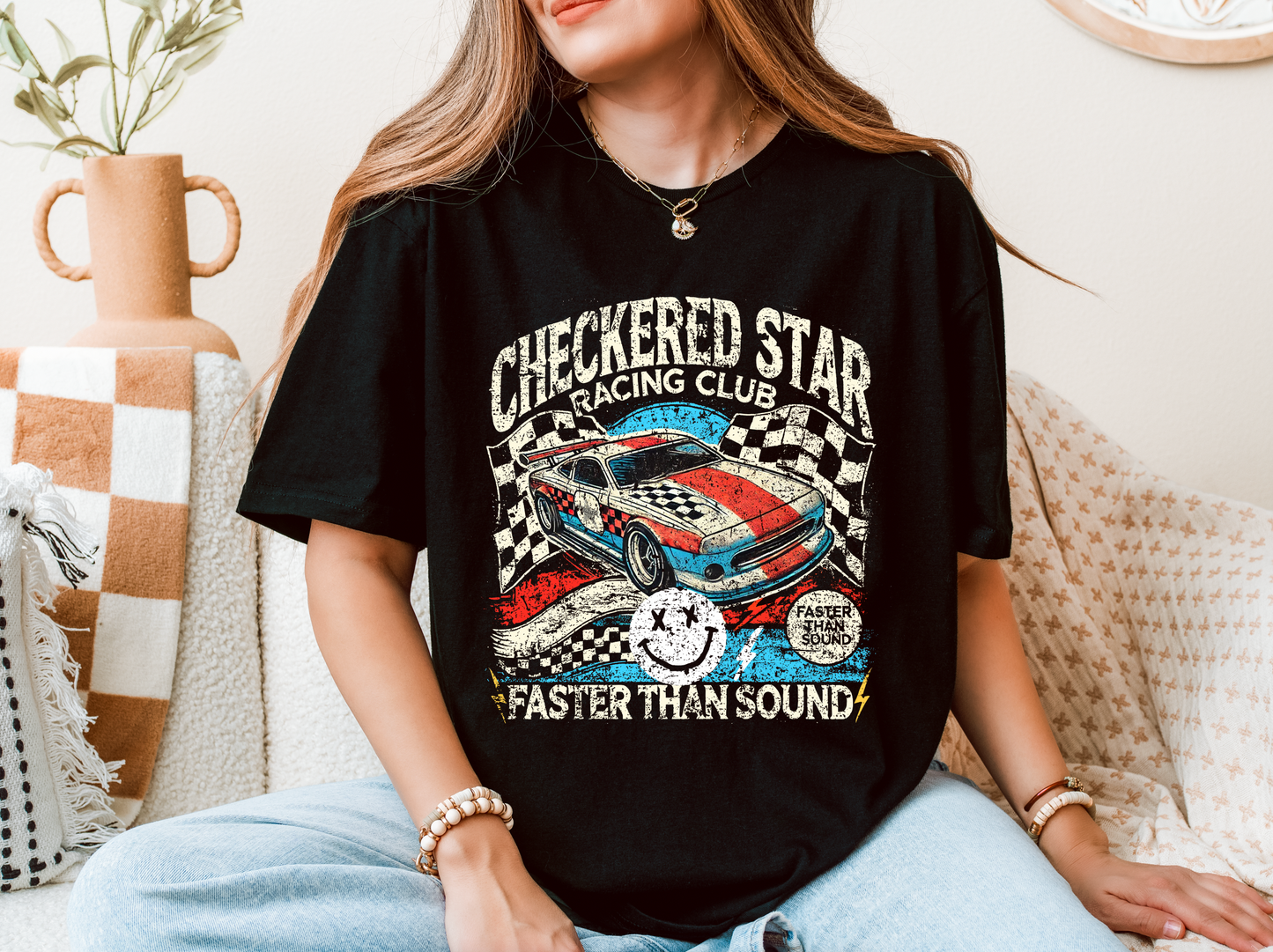 "Checkered Star Racing Club" T-Shirt