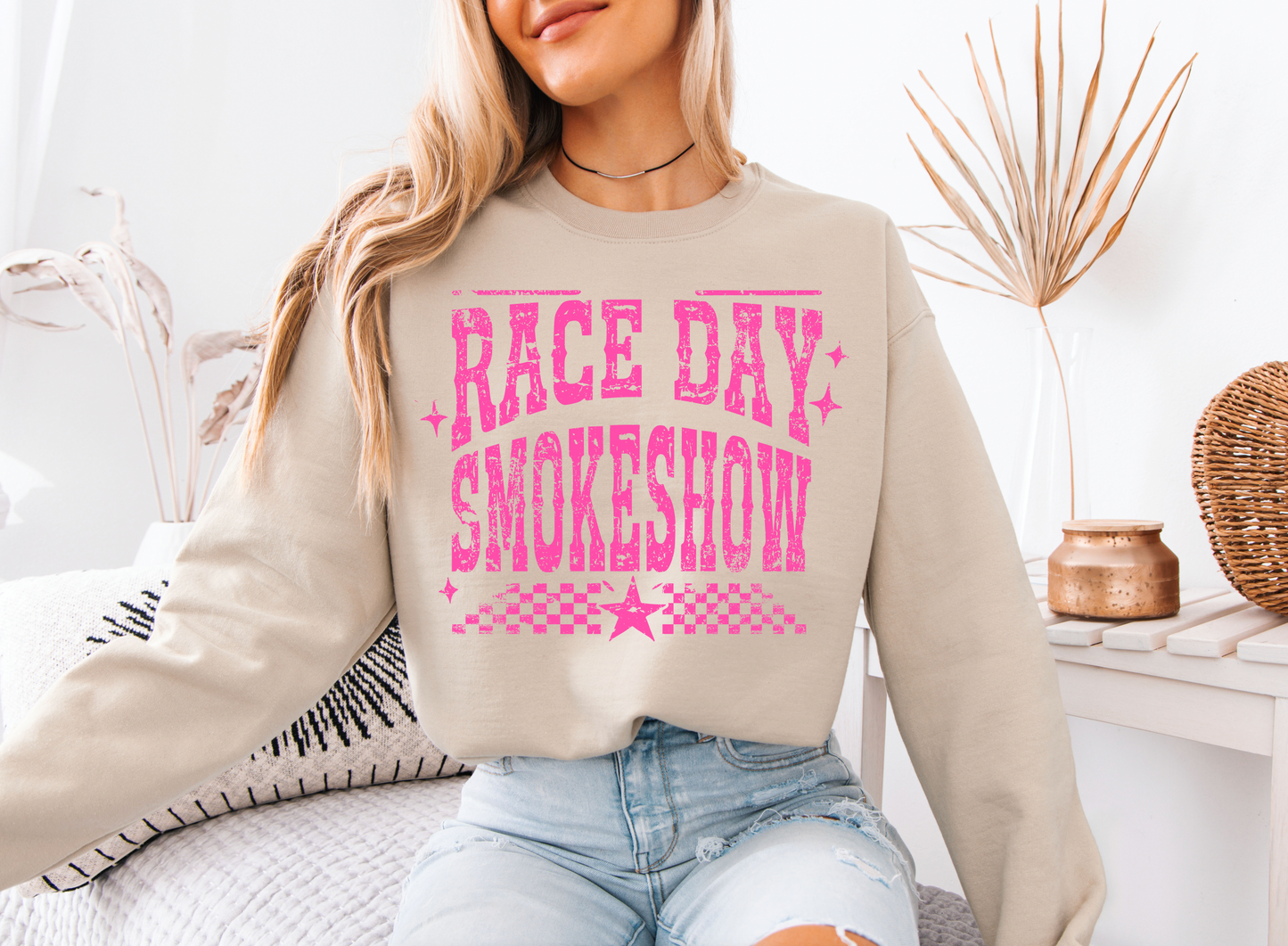 "Race Day Smoke show" Sweatshirt