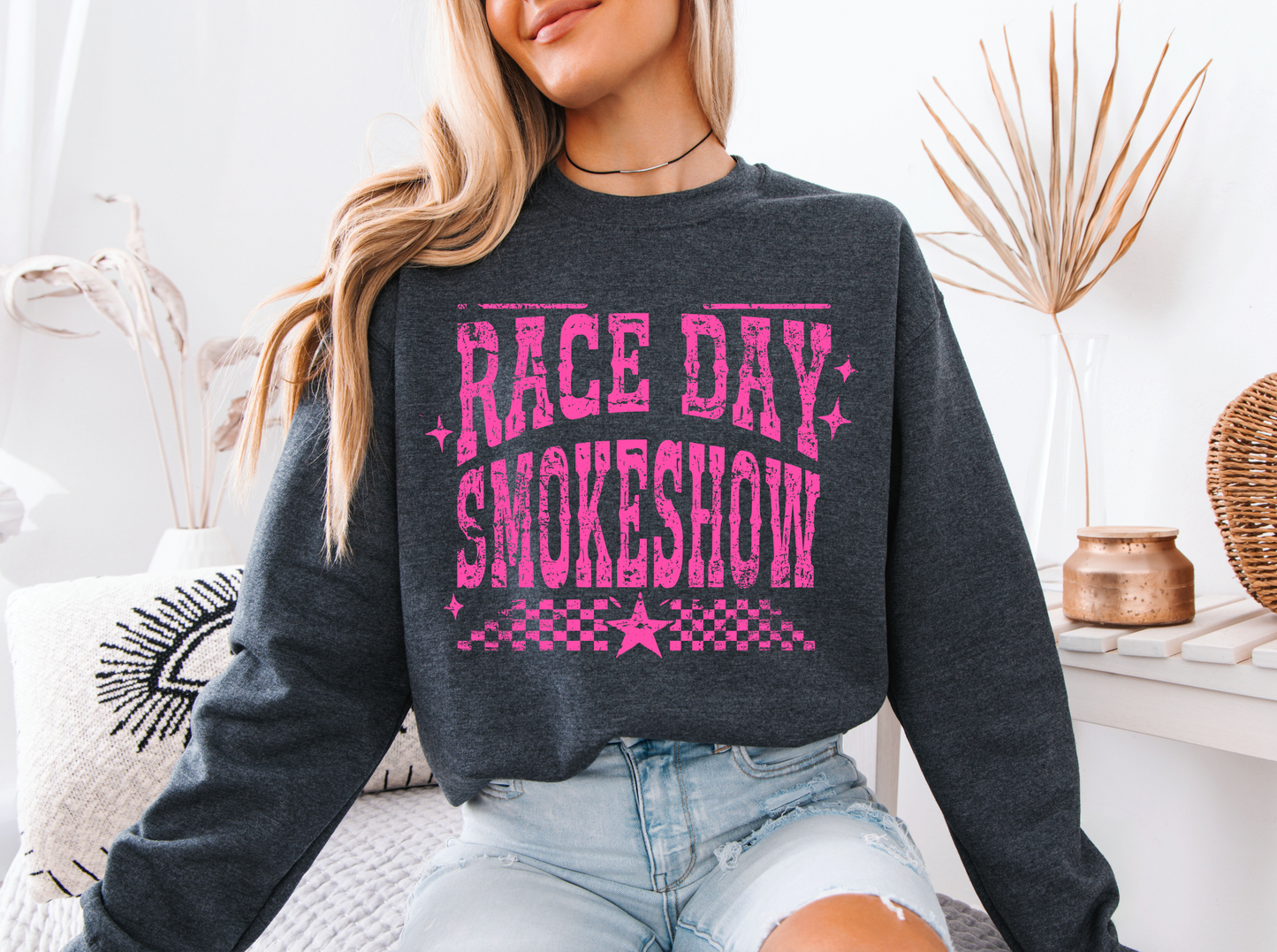 "Race Day Smoke show" Sweatshirt