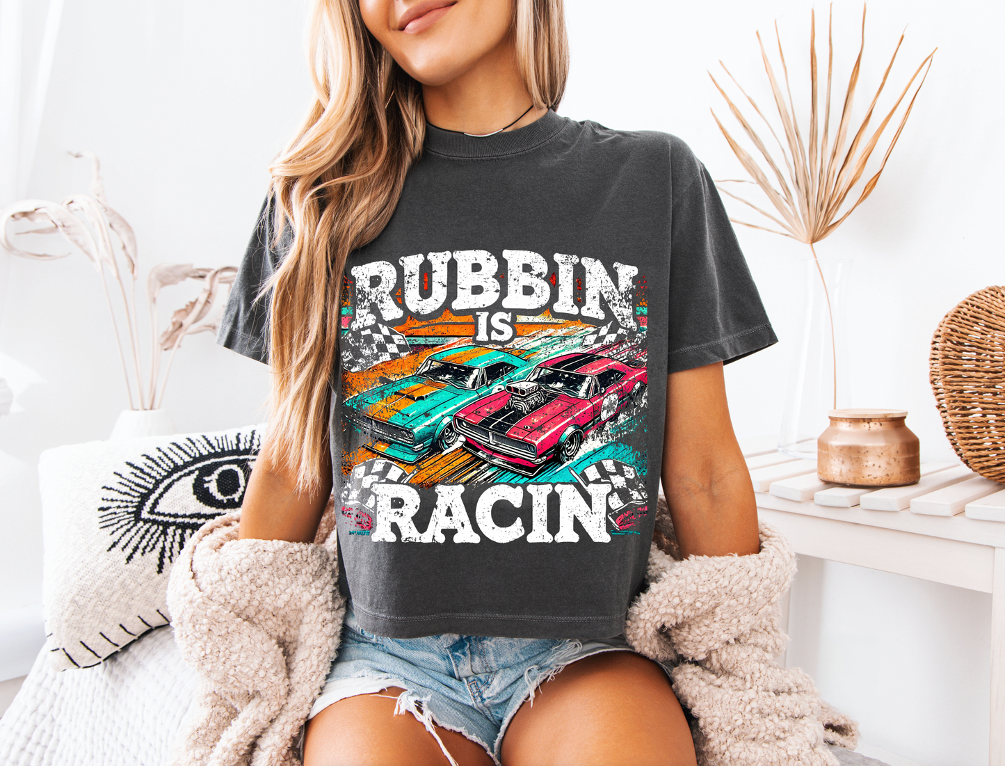 "Rubbin is Racin" Crop T-shirt