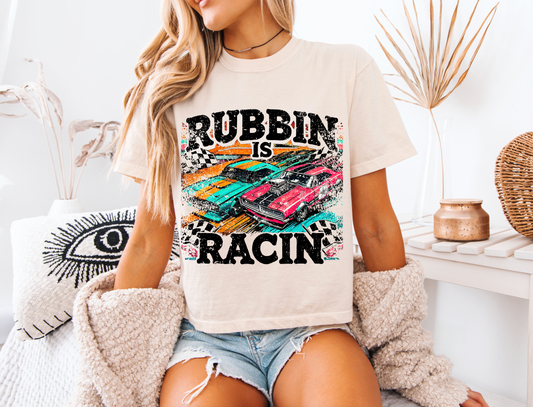 "Rubbin is Racin" Crop T-shirt