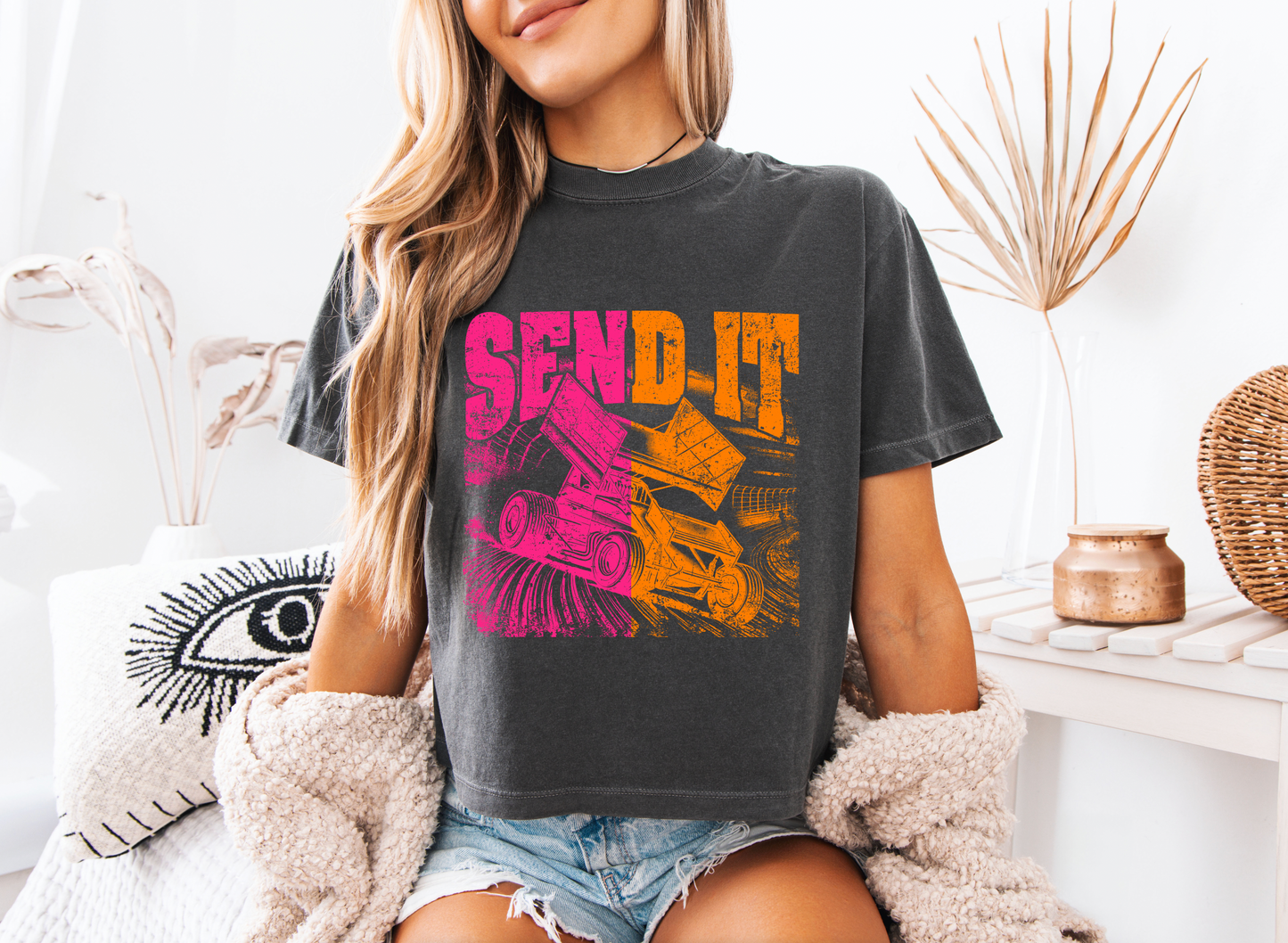 "Send it" Crop T-shirt