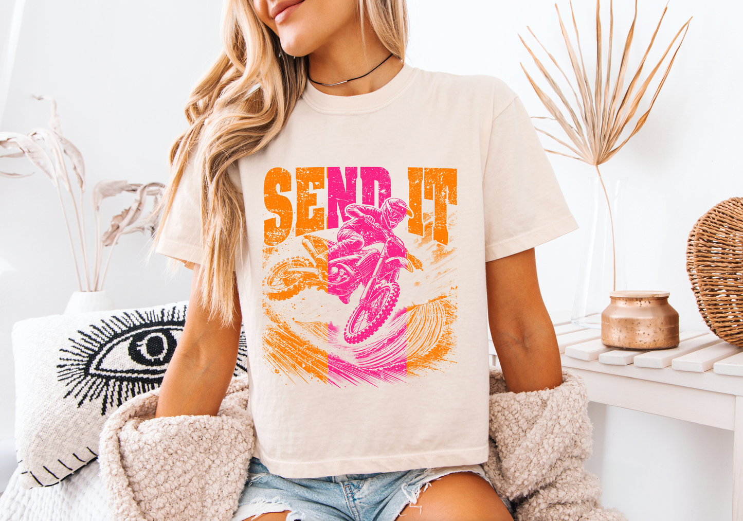 "Send it" Dirt Bike Crop T-shirt