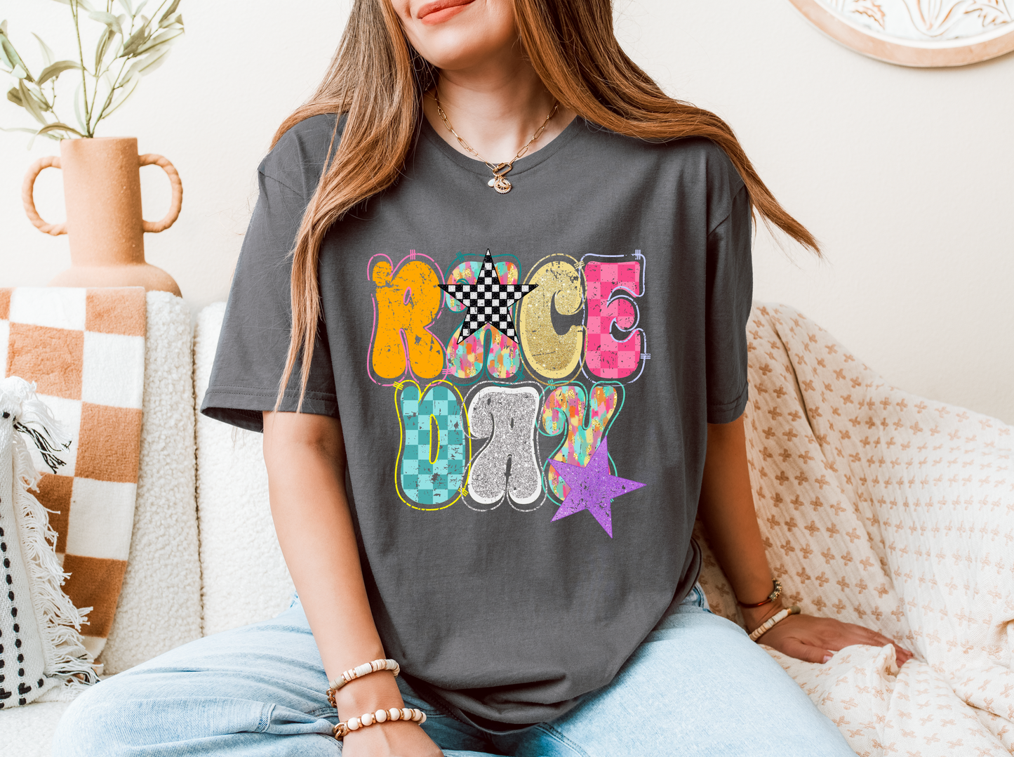 Trendy Race Day T-Shirt