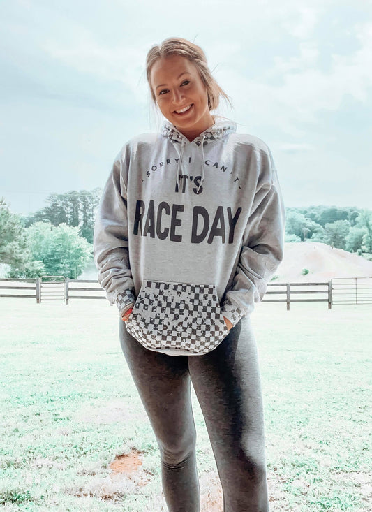 "Sorry I Can't it's Race Day" Hoodie